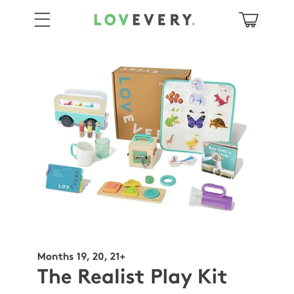 Lovevery The Realist Play Kit 19-21 Months Partial Montessori Toy Set Toddler